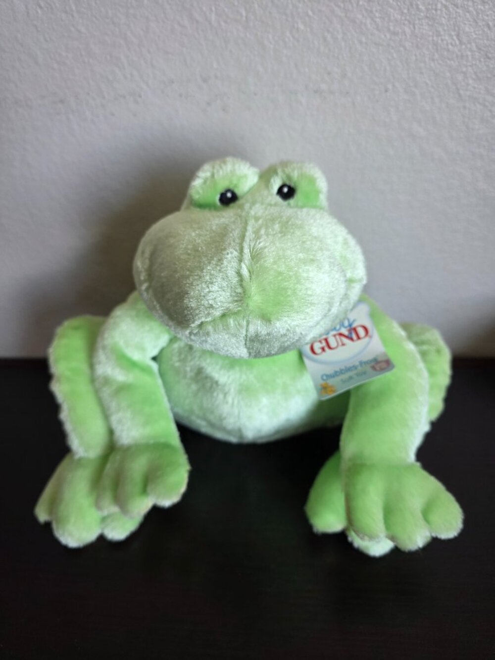 New Baby Gund Plush "Chubbles" Frog Green Shiny Soft Toy #5830 with Tags